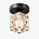 Geometrische Kristallen Plafondlamp - Moderne Zwarte of Gouden Afwerking