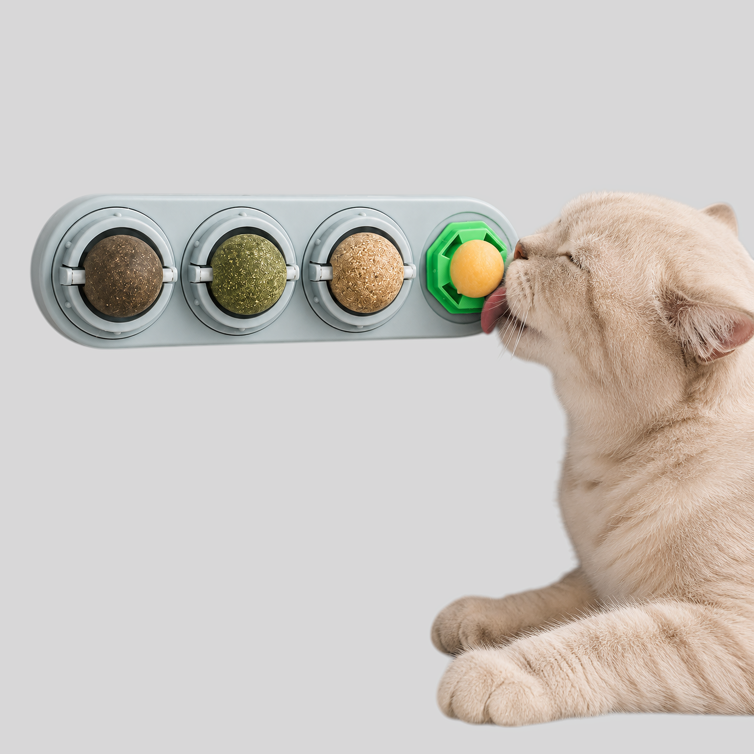 Interactief Kattenspeeltje met Draaibare Kattenkruidballen