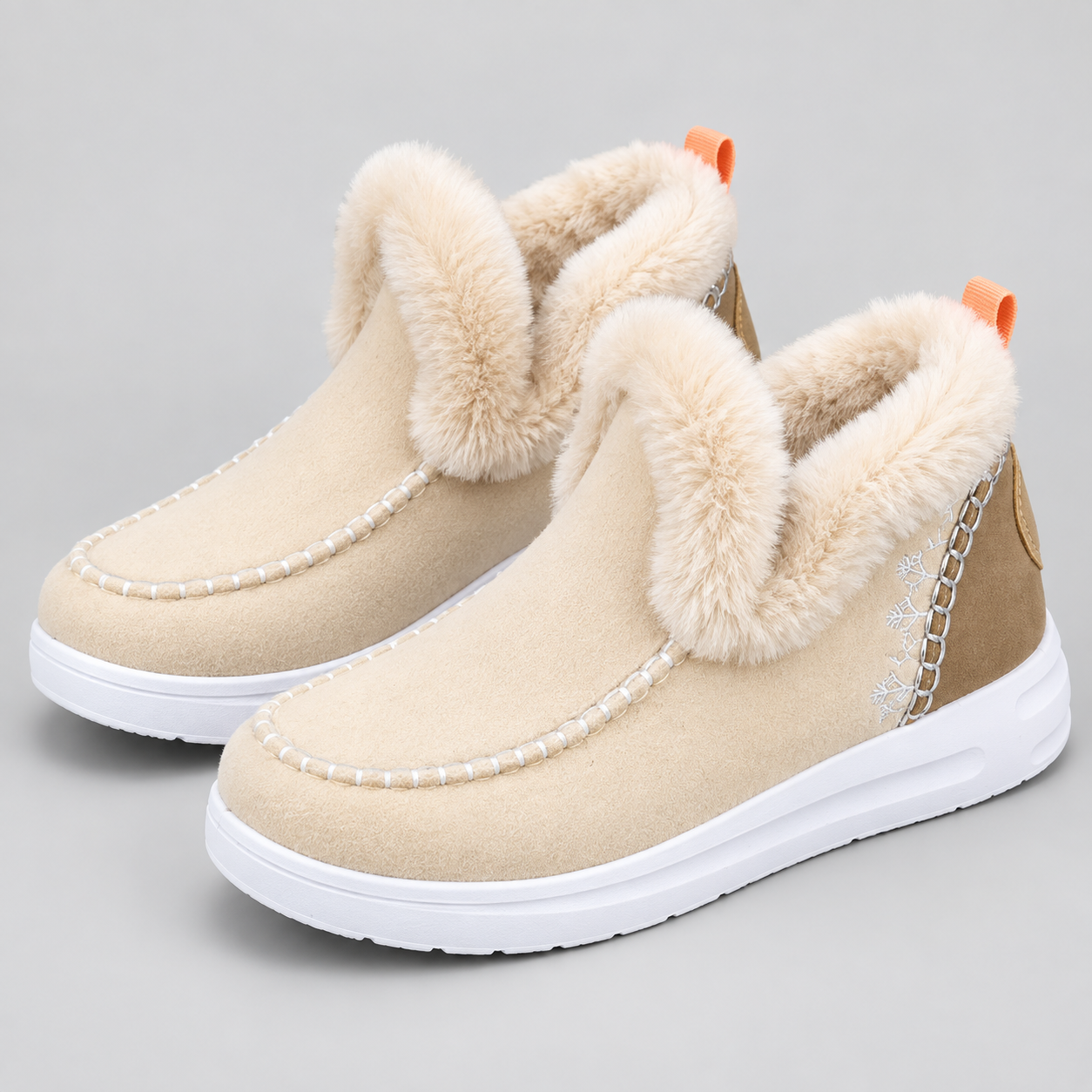 Dames Pantoffels - Fleece Gevoerd, Robuuste Zool voor Binnen &