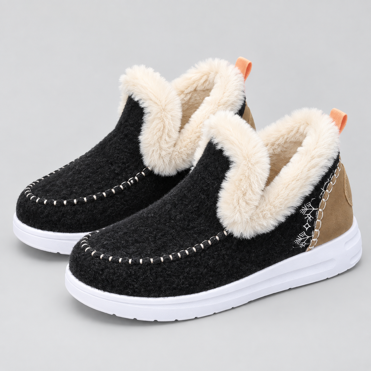 Dames Pantoffels - Fleece Gevoerd, Robuuste Zool voor Binnen &