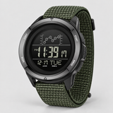 Digitaal Herenhorloge - Waterdicht, Koolstofvezel Look & Kompas
