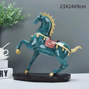 home & garden : ImperialStride - Tang Paarden Beeld - Blauw in Blauw van Pantino