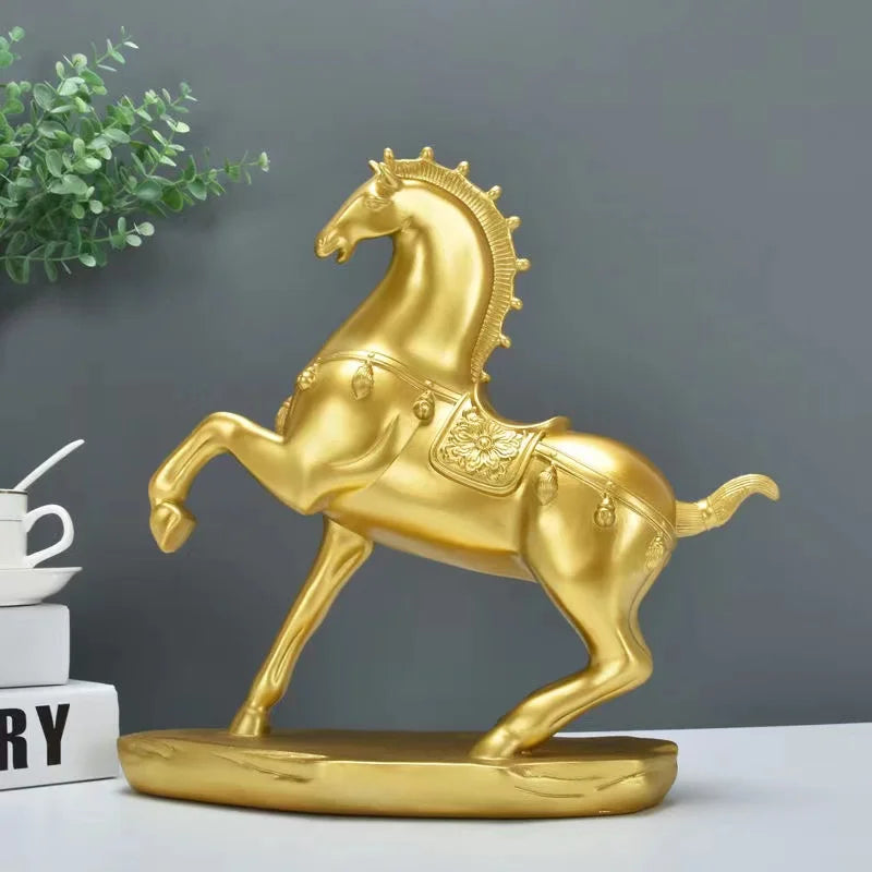 home & garden : ImperialStride - Tang Paarden Beeld - Blauw in van Pantino