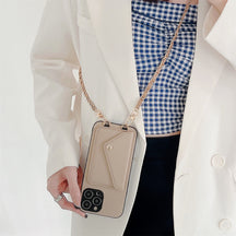 bags : Portemonnee Beige - Ciara Crossbody Phone Case - Draag en Bewaar Je Telefoon en Pasjes Veilig met dit Handige Telefoon Hoesje in Bruin van Pantino