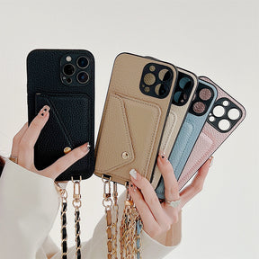 bags : Portemonnee Beige - Ciara Crossbody Phone Case - Draag en Bewaar Je Telefoon en Pasjes Veilig met dit Handige Telefoon Hoesje in van Pantino