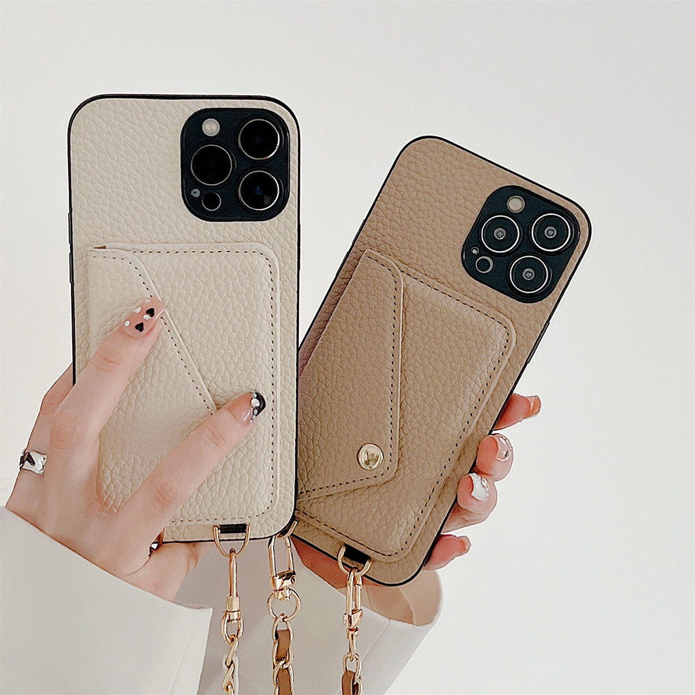 bags : Portemonnee Beige - Ciara Crossbody Phone Case - Draag en Bewaar Je Telefoon en Pasjes Veilig met dit Handige Telefoon Hoesje in van Pantino