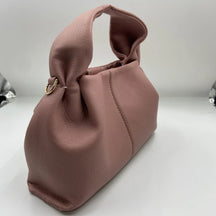 bags : Dumpling Wolkentas Dames - Echte Lederen Verfijnde Knoedelvorm - Echt Leer in Roze roze 22cm12.5cm14cm van Pantino