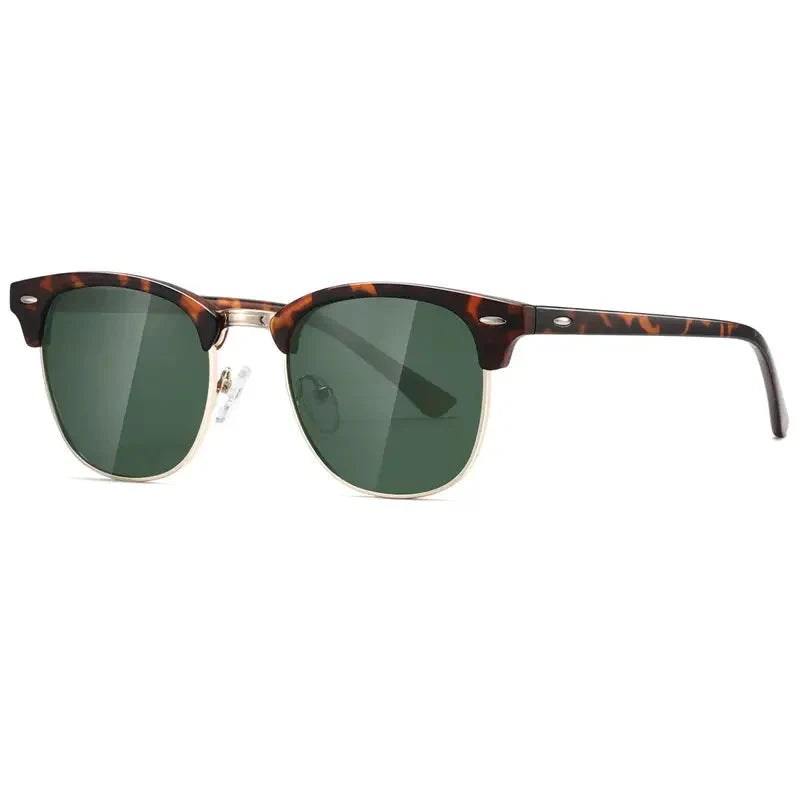 Sunglasses : Clubstar Zonnebril Unisex - Klassieke Gepolariseerde Piloten Zonnebril - Zwart in Donkergroen van Pantino