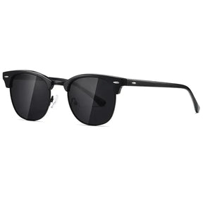 Sunglasses : Clubstar Zonnebril Unisex - Klassieke Gepolariseerde Piloten Zonnebril - Zwart in Zwart Montuur Zwart Lens van Pantino