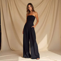 Combinaisons : Combinaison Femme sans manches en polyester, élégante et confortable in Noir van Pantino