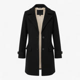 Eleganter Wintermantel für Damen - Schwarz