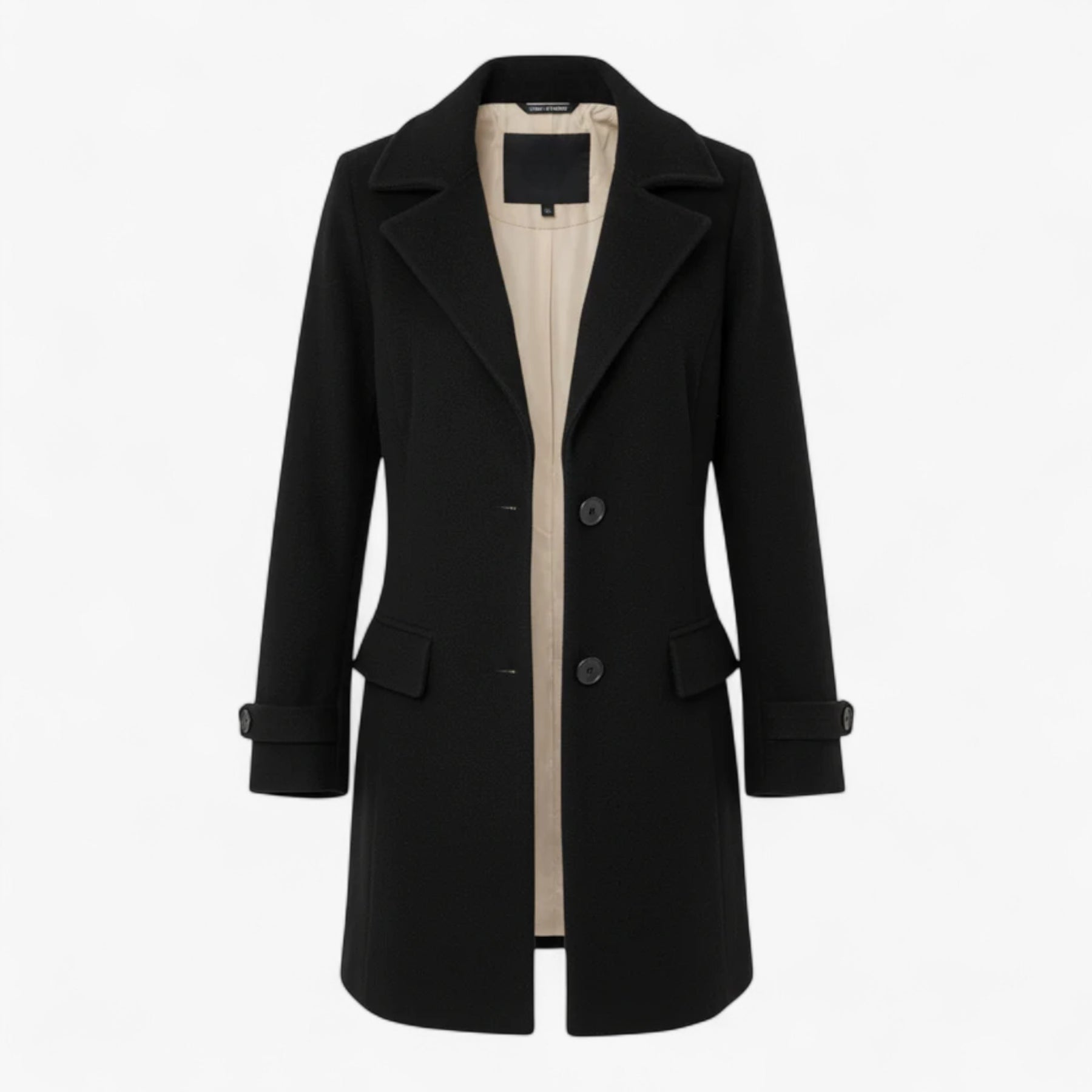 Clothes : Elegante Winterjas voor Dames - Zwart in Zwart van Pantino