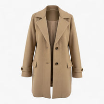 Clothes : Elegante Winterjas voor Dames - Zwart in Beige van Pantino