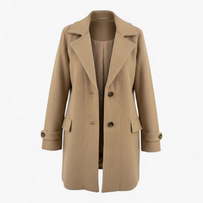 Clothes : Elegante Winterjas voor Dames - Zwart in Beige van Pantino