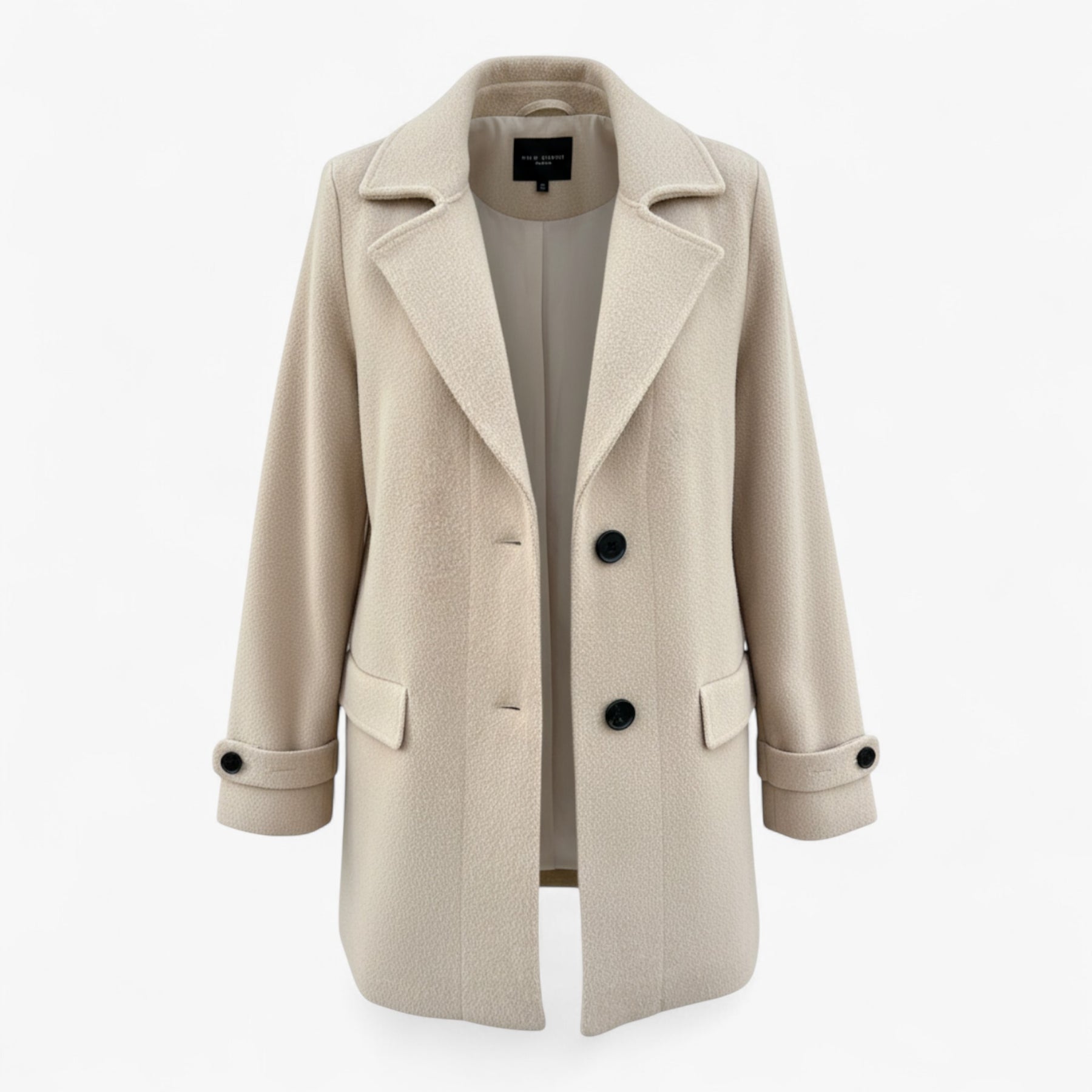 Clothes : Elegante Winterjas voor Dames - Zwart in Khaki van Pantino