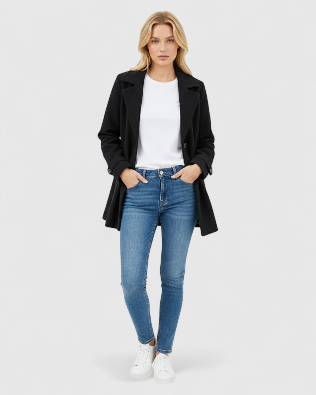 Clothes : Elegante Winterjas voor Dames - Zwart in van Pantino