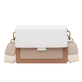 bags : Crossbody Tas Dames Wit - Van Leer met Zachte Textuur en Klepsluiting in Wit 19.5x7x15cm van Pantino