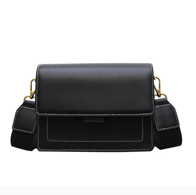 bags : Crossbody Tas Dames Zwart - Zachte Textuur Klepsluiting - PU-Leer in Zwart 19.5x7x15cm van Pantino
