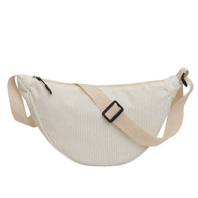 bags : Stijlvolle Corduroy Kruisbody Tassen - Zwart in Wit van Pantino