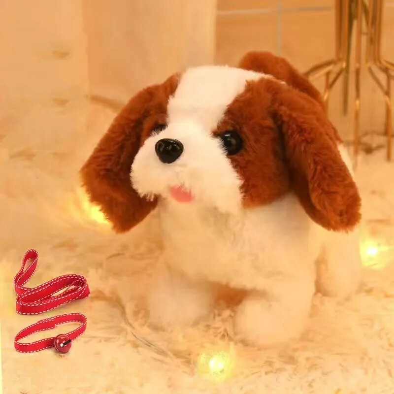 pets : Interactief Speelkameraadje Kinderen Beige - Pluche Knuffel - Zachte Stof in Corgi van Pantino
