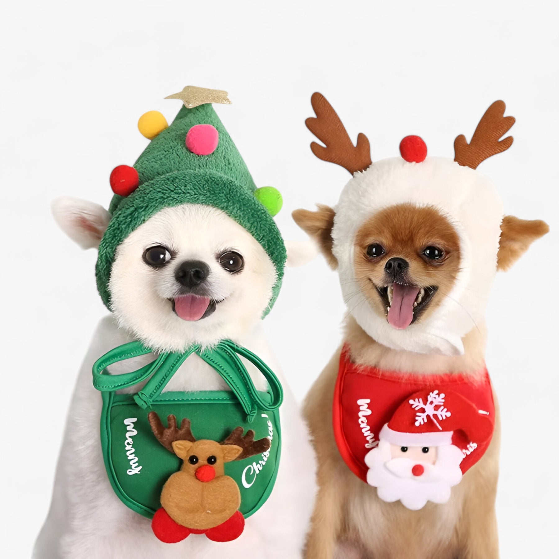pets : Schattige Kerst Huisdier Hoed - L Witte Hoed in van Pantino