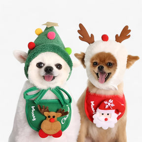 pets : Schattige Kerst Huisdier Hoed - L Witte Hoed in van Pantino