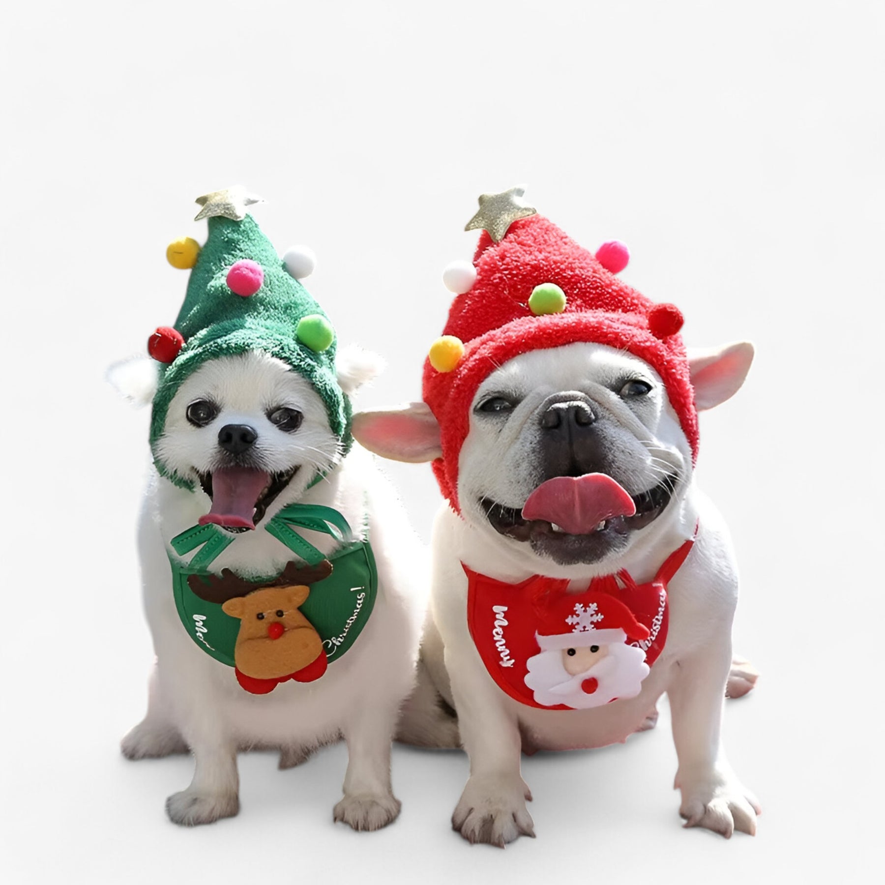 pets : Schattige Kerst Huisdier Hoed - L Witte Hoed in van Pantino