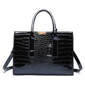 Handtas Dames Zwart - Dameshandtas met Krokodillenprint