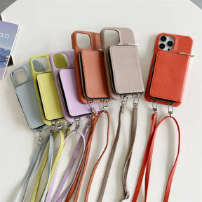 Phone Case : Crossbody Case Dames - Oranje in van Pantino