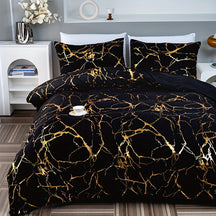 home & garden : DreamScape - Luxe Dekbedovertrekset - Wit in Zwart van Pantino