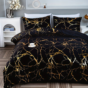 home & garden : DreamScape - Luxe Dekbedovertrekset - Wit in Zwart van Pantino