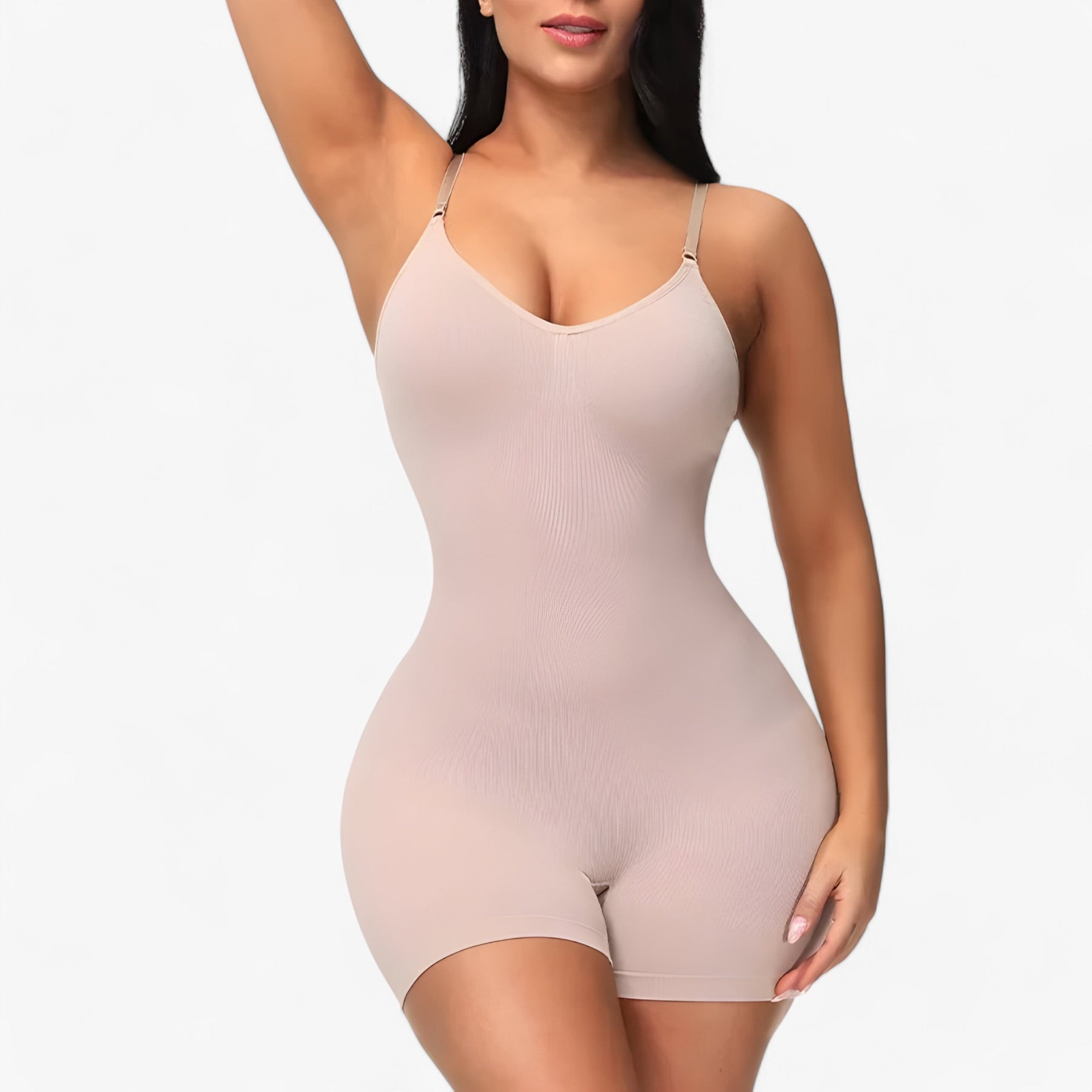 Shapewear Bodysuit : Afslankpak voor Dames - Zwart Panty in Beige kort van Pantino