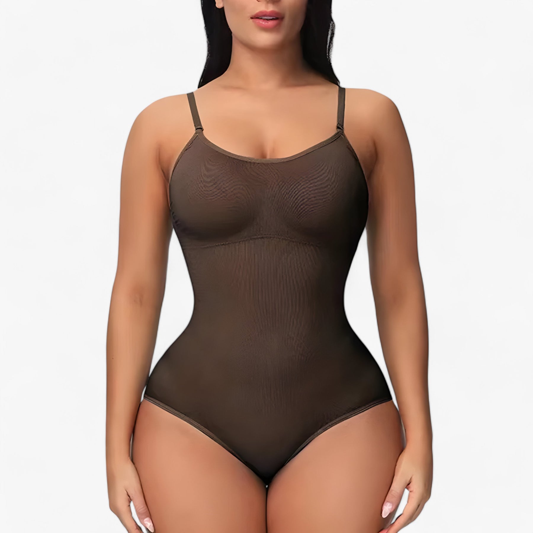 Shapewear Bodysuit : Afslankpak voor Dames - Zwart Panty in Bruin panty van Pantino