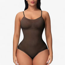 Shapewear Bodysuit : Afslankpak voor Dames - Zwart Panty in Bruin panty van Pantino
