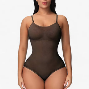 Shapewear Bodysuit : Afslankpak voor Dames - Zwart Panty in Bruin panty van Pantino