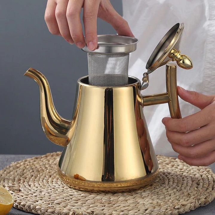 Kitchen : Waterkoker Inductie - Snelkokend, Geïntegreerd Filter, Goud Zilver in van Vivia Home