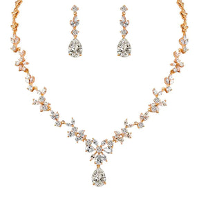 Jewelry Set : Dames Kristallen Juwelen Set - Goud in Goud van Pantino