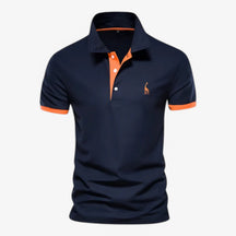 Men's Top Clothes : Polo Heren Korte Mouwen van Katoen Slim Fit - Diverse Kleuren en Maten in Donkerblauw van Pantinoshop
