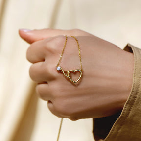Necklace : DualHearts - Twee Harten, Één Liefde - Goud in van Pantino