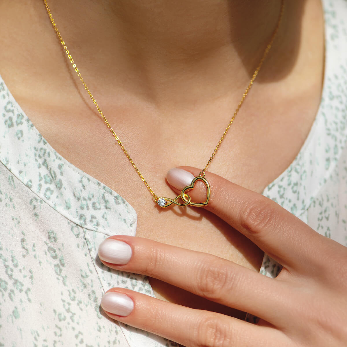 Necklace : DualHearts - Twee Harten, Één Liefde - Goud in van Pantino