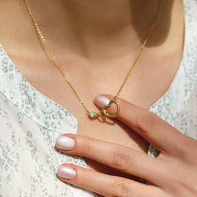 Necklace : DualHearts - Twee Harten, Één Liefde - Goud in van Pantino
