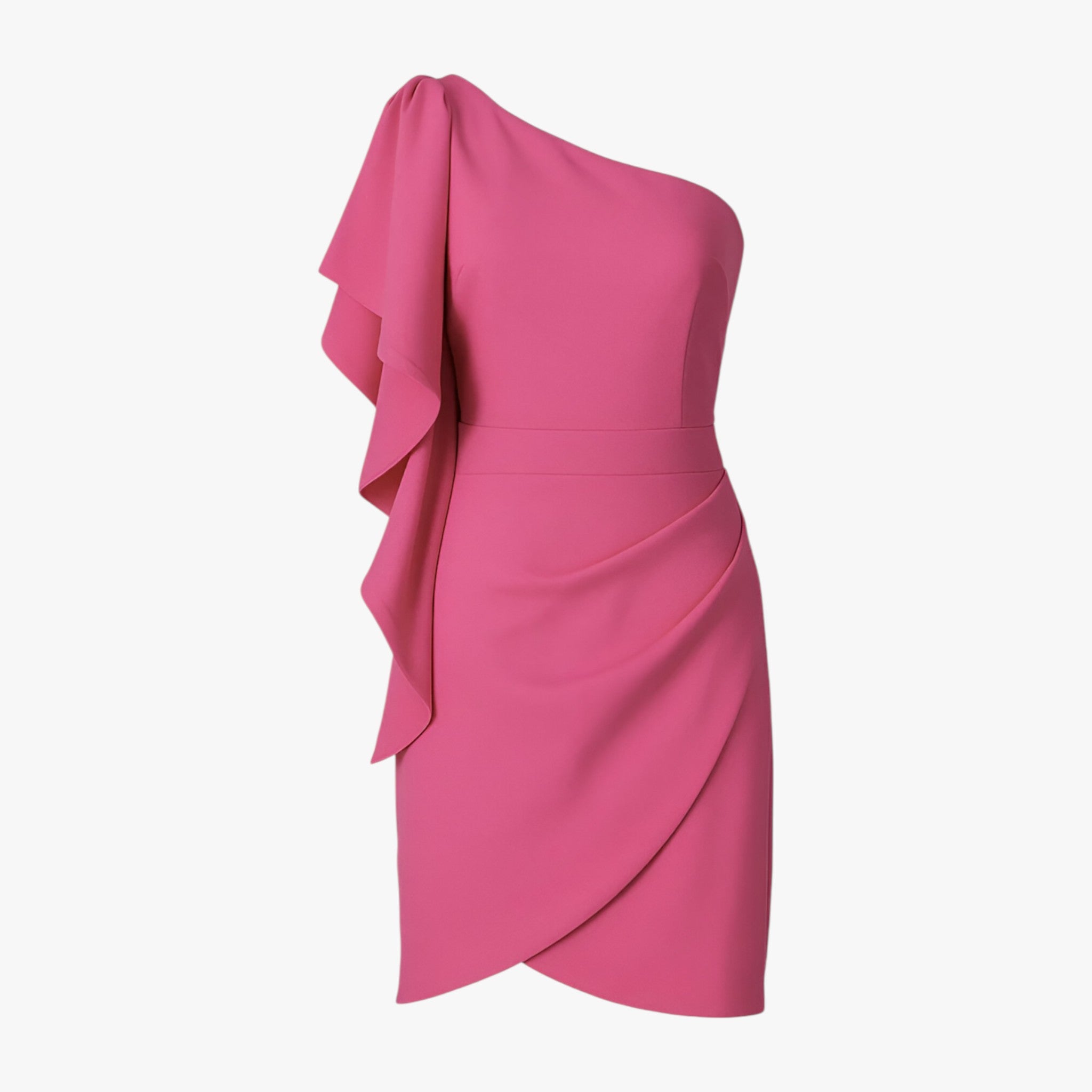 Damesjurken : Mini Jurk Dames Khaki - Asymmetrische in Roze van Pantino