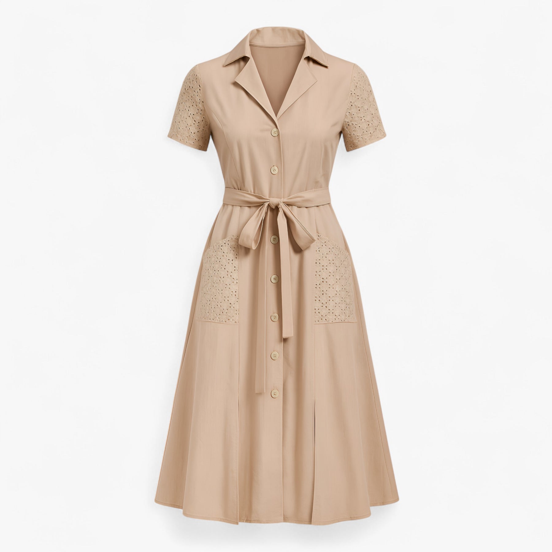 Women's Dress : Zomerjurk Dames - Casual V-hals in Rosa van Pantino