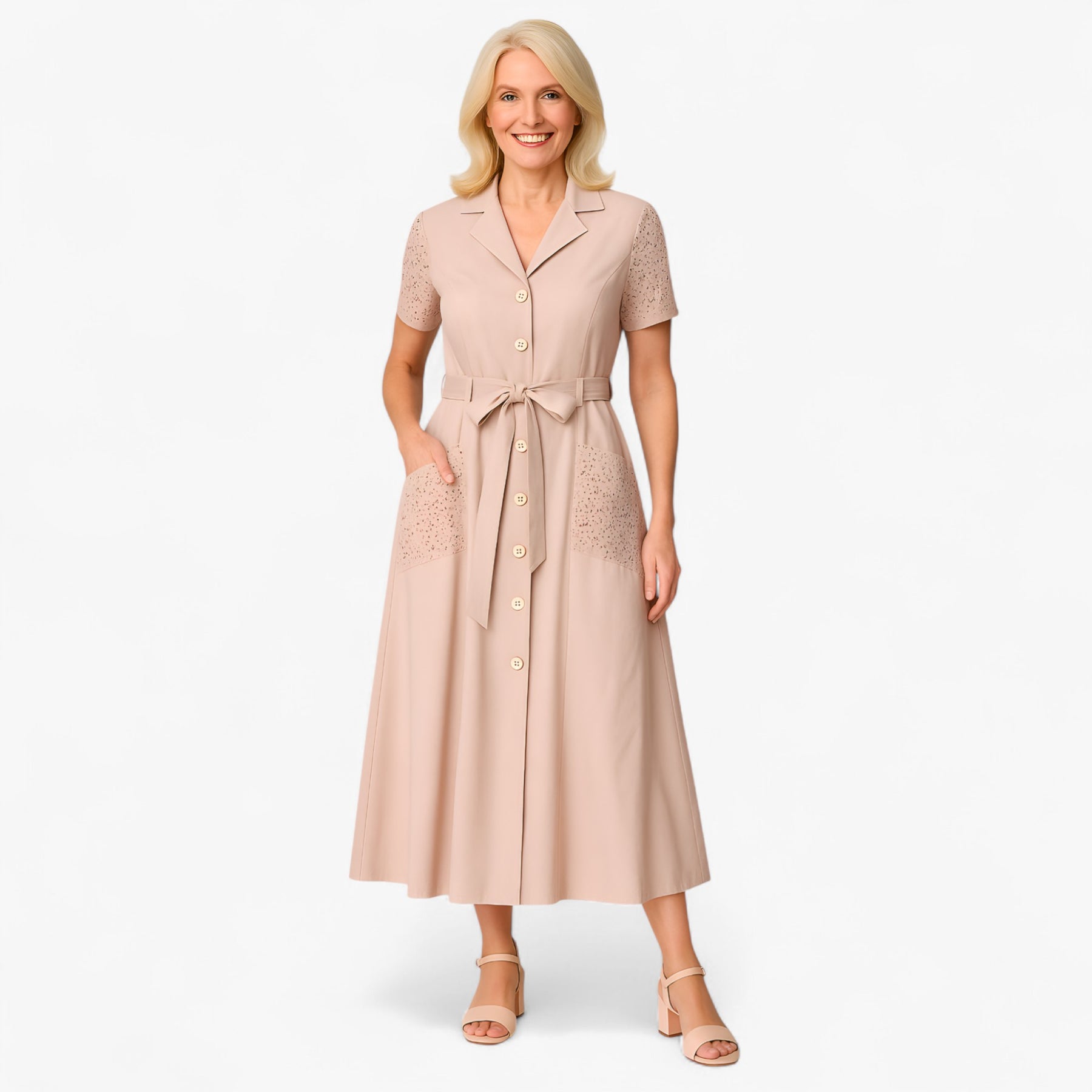 Women's Dress : Zomerjurk Dames - Casual V-hals in van Pantino