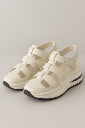 Sandals : Dames Comfortabele Antislip Sandalen - Wit in Wit M van Pantino