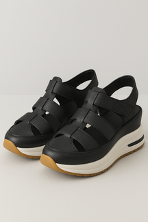 Sandals : Dames Comfortabele Antislip Sandalen - Wit in Zwart M van Pantino