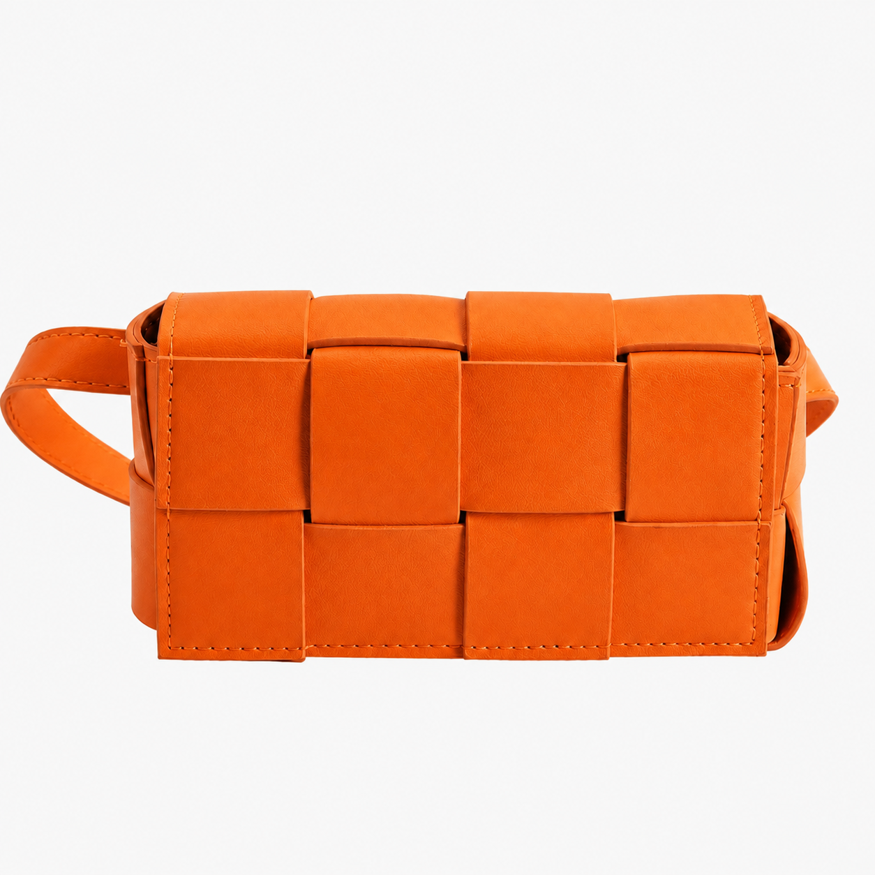 bags : Dames Crossbody Tas van PU - Compacte Schoudertas met Verstelbare Band in Oranje van Pantino