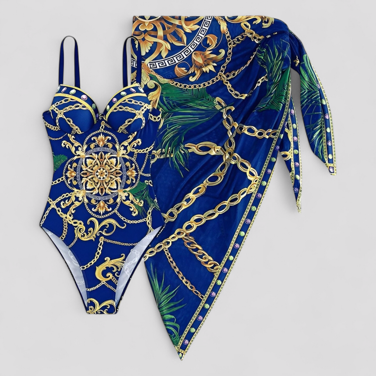 Swimsuit : Dames Elegant Badpak met Comfortabele Pasvorm - Blauw in Blauw van Pantino