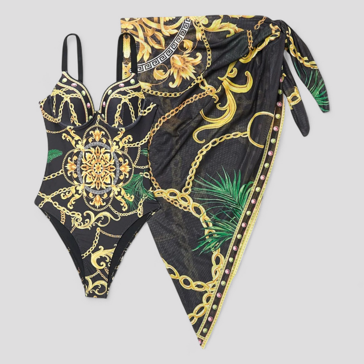 Swimsuit : Dames Elegant Badpak met Comfortabele Pasvorm - Blauw in Zwart van Pantino