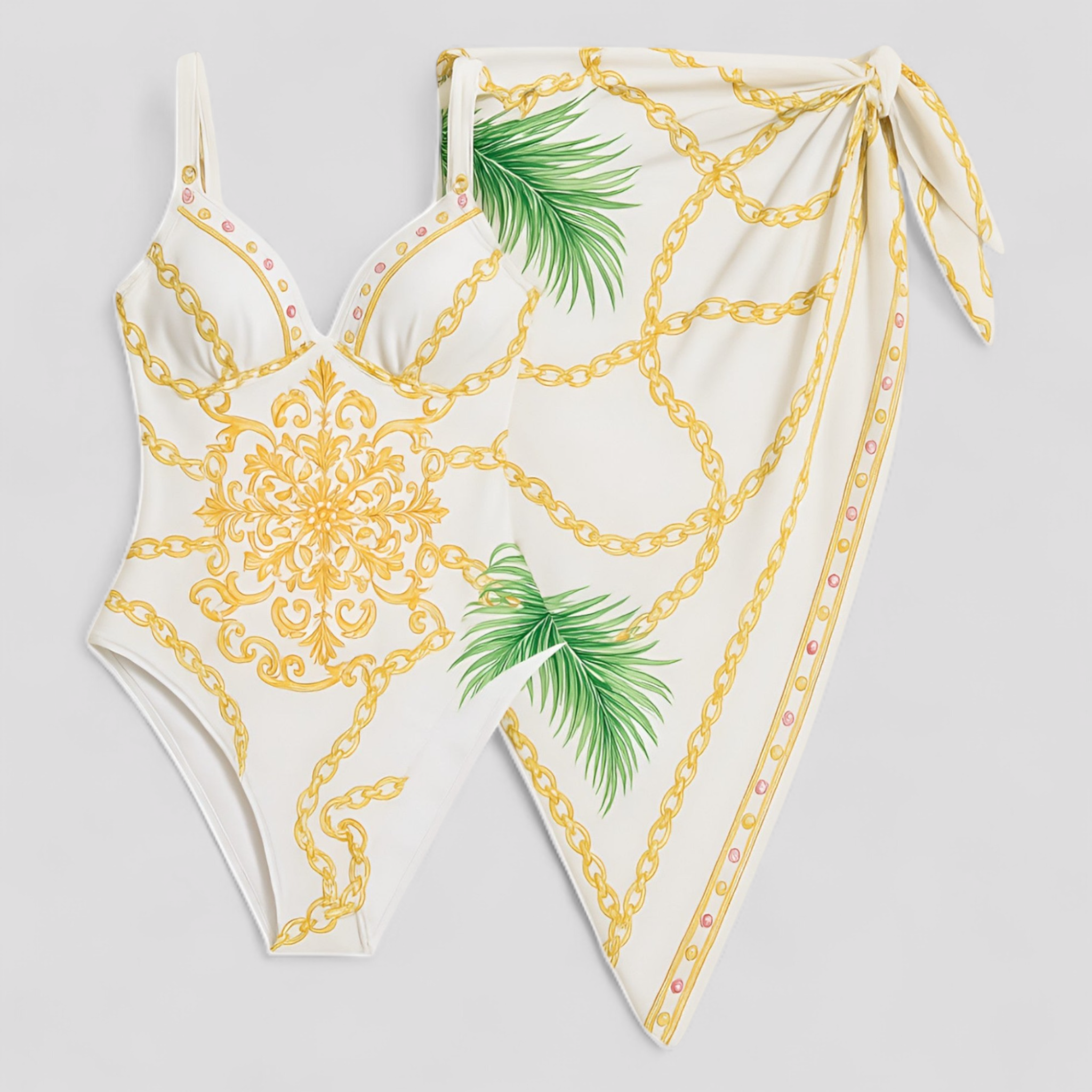 Swimsuit : Dames Elegant Badpak met Comfortabele Pasvorm - Blauw in Wit van Pantino